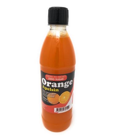 Zero Sugar Orange Soda Syrup Concentrate 500 ml - Make 12.5 Litres of Sugar-Free Soft Drink by Adding Flavouring to Carbonated Sparkling Fizzy Water Zero Orange