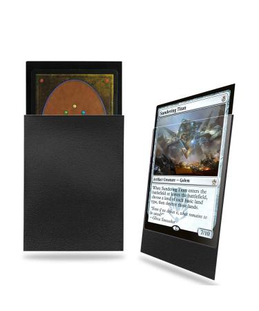 Matte Black MTG Card Sleeves 200 Pack Standard Card Sleeves Matte Finish Perfect Shuffling - Protect All Your Trading Cards Collectible Cards by Fabmaker Sturdy MTG Sleeves Never Tear