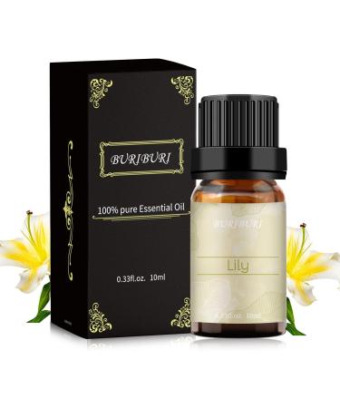 Lily Essential Oil 10ml - 100% Pure & Organic Fragrance Oil for Aromatherapy, Diffuser, Candle & Soap Making - Brown Bottle - Pack of 1 - Buy Online on SooperMarket.com