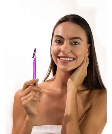 Almost Famous Women's Face Exfoliator Razors - Beauty Grooming Tool for Facial & Body Hair Removal - Purple, 6 Count - Buy Online on SooperMarket.com