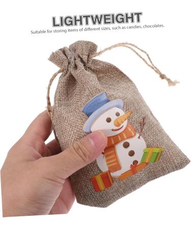 ORFOFE 1 Set Christmas Bags Holiday Bags Christmas Candy Bag Burlap Bag Pouch Snack Bag - Buy Online on SooperMarket.com