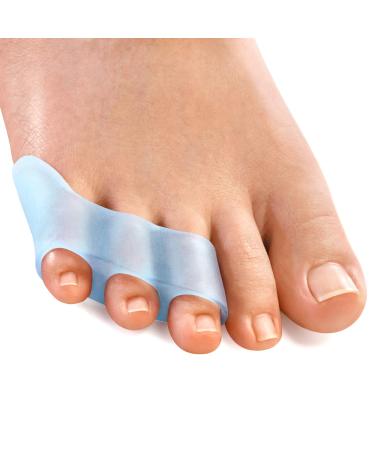 Sumifun 8 Packs of Pinky Toe Separator Protectors Gel Toe Protectors for Overlapping Toes Curled Pinky Toes Little Toe Separators for Friction Blister