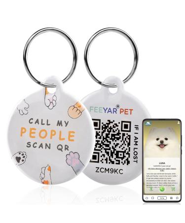 Personalized dog stamps dog brand with engraving QR code Address pendant for dogs and cats day with changeable pet online profile dog day name support location (1pcs-25mm)