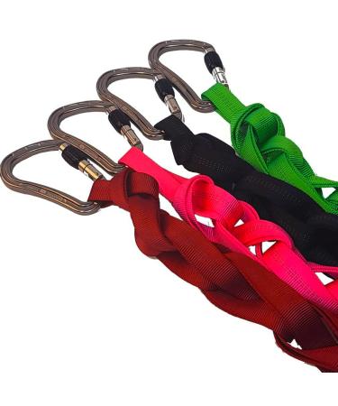 Rock-N-Rescue 20-Foot Webbing and Carabiner Combo - Heavy-Duty Tubular Nylon, Made in USA, Firefighter and Rescue Gear Black