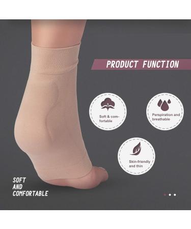SUNGOOYUE 1Pair Heel Silicone Padded Protective Sleeve Soft Foot Ankle Elastic Protection Sock Breathable Foot Heel Crack Sock - Buy Online on SooperMarket.com