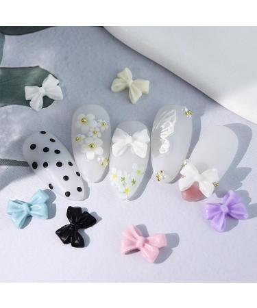 30 3D Nail Art Decorations 3D Bows Nail Colorful Bowknot Nail Accessories For Nail Art Designs DIY Crafting Bows Nail - Buy Online on SooperMarket.com