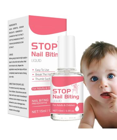 tongfeng Liquid To Stop Nail Biting - 0.5fl oz Nail Bite Stopper Anti Nail Biting For Kids Care For All Ages Stop Thumb Sucking Safe & Effective Bitter Taste Safe For Adults Kids