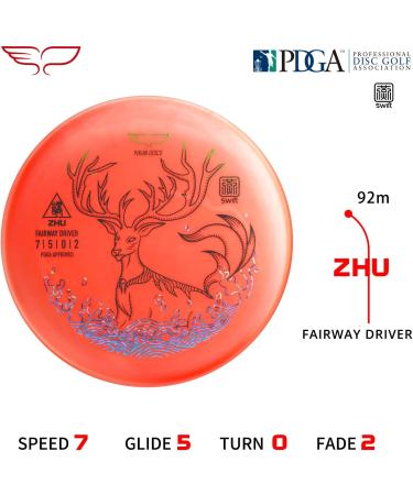 Yikun Professional Disc Golf Driver | Floating Fairway Disc | 150-160g | Orange Shade | Ideal for Outdoor Games and Competitions - Buy Online on SooperMarket.com