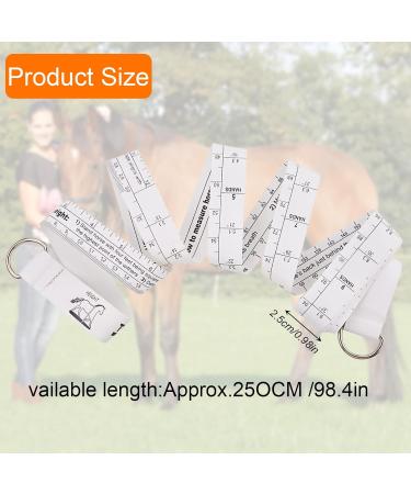 Jetisva 2.5M 98.4 Inch Horse Weight Tape Measure Long Precisio Horse Weight Measuring Tape Portable Horse Height Bust Body Measurement White Horse Measuring Stick forÂ Equine Farm Animals Cow Goat - Buy Online on SooperMarket.com