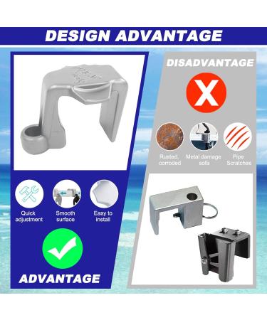 4 Pack Pontoon Boat Square Rail Mount Fender Bumper Hanger/Adjuster/Clip for Docking - Buy Online on SooperMarket.com