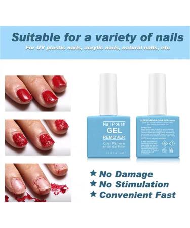 Gel Nail Polish Remover - Safe & Easy Quick Gel Polish Remover For UV Plastic Acrylic Natural Nails etc 2-3 Min Time-Saving And Hassle-Free Non-Irritating Gel Remover Nail Varnish Remover - Buy Online on SooperMarket.com