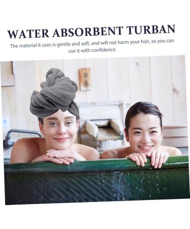 Quick Dry Absorbent Hair Towel & Shower Cap for Women - Large Grey Hair Drying Cap Essentials - Buy Online on SooperMarket.com
