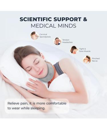 NIMOOD Neck Brace Cervical Collar for Sleeping - Neck Pain Relief Brace - Soft Foam Support - Gray-M - Buy Online on SooperMarket.com