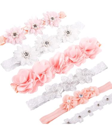 Conunus 6 pieces baby chickenband girls elastic headband girl hair band baby accessories hair accessories suitable for gifts and parties