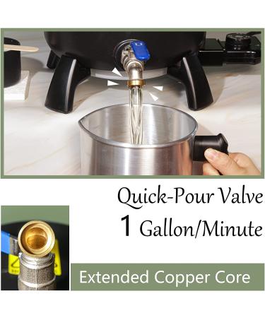 Electric Wax Melter for Candle Making - 6Qt Capacity - Convenient Pouring Spout - Buy Online on SooperMarket.com