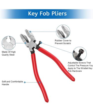 Key Fob Hardware  40 Pcs 1Inch 25mm 5 Colors Key Fob Hardware Kit Keychain Hardware Pliers Attach Rubber Tips for Wristlet Keychain  Key Lanyard and Key Chain Making Hardware Supplies Install - Buy Online on SooperMarket.com