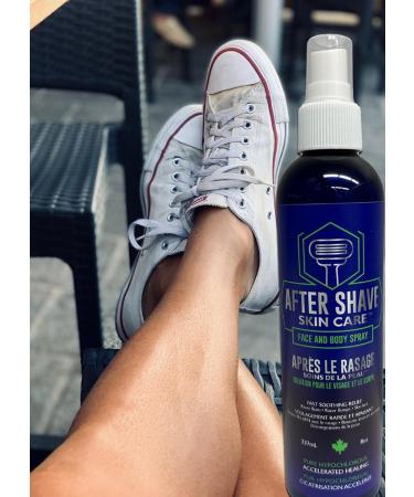 Aftershave for Men & Women - Protective & Moisturizing - Made with Hypochlorous Acid - After Shave Spray for Sensitive Skin Face & Body - Helps Eliminate Razor Burns & Bumps - No Alcohol - 237ml - Buy Online on SooperMarket.com
