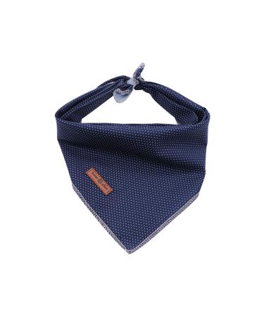 lionet paws Dog Bandana Headscarves Dog Scarf Triangular Scarf Blue Dotted LL (Pack of 1) Blue Dotted