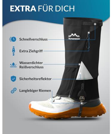 Alpine Value Waterproof Gaiters for Men & Women | Durable Hiking Hunting Snow & Rain Protection | German Start-up - Buy Online on SooperMarket.com