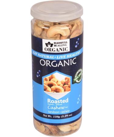 Blessfull Healing Organic Natural Vegan Tandoori Roasted Halves/Pieces Cashew Nuts Crunchy Kaju 150 Gram - Buy Online on SooperMarket.com