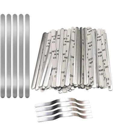 Aluminum Strips Nose Wire Nose Bridge for Mask Adhesive Back Aluminum Strips Nose Wire Nose Bridge 90MM Metal Flat Nose Clips Nose Bridge Bracket DIY Wire for Sewing Crafts (100PCS)