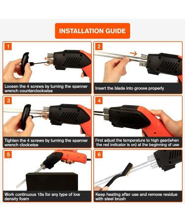 RONGTER Foam (200W) - Air Cooled   Electric hot knife - Foam cutting tool with Blades & Accessories Use Foam Cutter for Engraving and DIY Handmade - Buy Online on SooperMarket.com