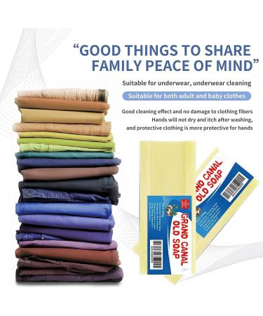 Grand Canal Old Soap Underwear Cleaning Soap Bar Stain Remover Laundry Soap Remove Odor Stubborn Stains Soap Super Strong Oil Removing Long-lasting Fragrance (1 Set) - Buy Online on SooperMarket.com