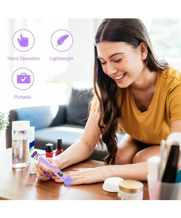 Asimebesty Mini UV Nail Lamp 3W with 2 Timers - Portable Handheld UV Nail Lamp for Gel Nails - LED Screen - Home DIY Nail Art Tool - Buy Online on SooperMarket.com