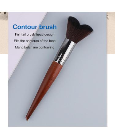 Verdant Touch Jaw Contour Brush Fishtail Head Jaw Line Contour Brush Fiber Hair Makeup Artist Cosmetic Tool - Buy Online on SooperMarket.com
