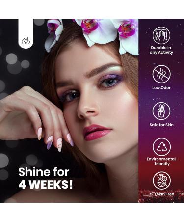 Beetles Gel Nail Polish Kit - 6 Colors Holographic Cat Eyes Red Navy Blue Purple Glitter Black Set with Magnet, LED Lamp - DIY Manicure Kits for Women - Buy Online on SooperMarket.com