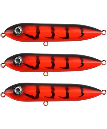 Catfish Rattling Line Float Lure for Catfishing Demon Dragon Style Peg for Santee Rig Fishing 4 inch (3-Pack Demon Tiger)