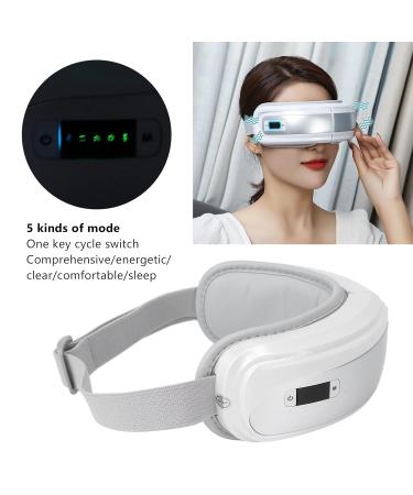Eye Massage Device with Heat & Vibration - Foldable Bluetooth Eye Mask for Dark Circles & Dry Eyes Therapy - Buy Online on SooperMarket.com