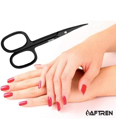 Nail Scissors Curved Blade Nail Maintenance Toenail Fingernail Beauty Cuticle Scissors Ergonomic Design for Men Women Pedicure 4 inch Black - Buy Online on SooperMarket.com