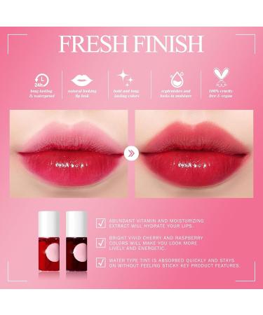 Lip Tint Stain Set - Long Lasting Waterproof Lightweight Non-Sticky & Transfer-Proof Lip Gloss for All-Day Wear - Buy Online on SooperMarket.com