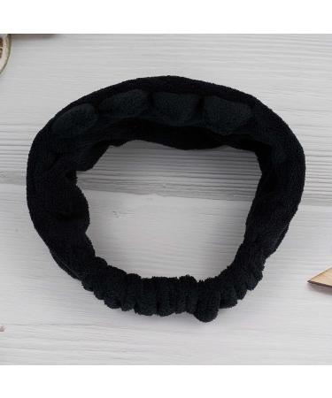Kawaii Black Spa Headband for Women and Kids - Soft Face Wash and Makeup Headband for Skincare and Facials - Buy Online on SooperMarket.com