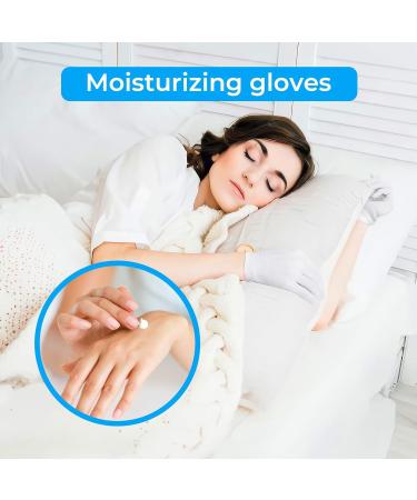 100% Cotton Gloves - 6 Pairs White Moisturizing Gloves for Women | Eczema Relief & SPA Use - Ideal for Jewelry Inspection & Archival Work - One Size Fits All - Buy Online on SooperMarket.com
