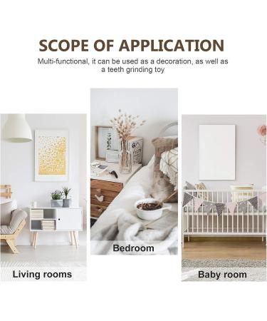 KESYOO 4Pcs Hanging Wooden Baby Toys Set for Play Gym and Teething - Baby Rattle Pendant Toy for Newborns - Light Brown - Buy Online on SooperMarket.com