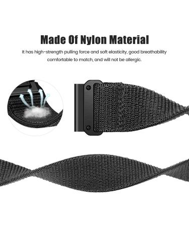 CUZOW Nylon Velcro Bands Compatible with Fenix 7/Fenix 6/6 Pro/Fenix 5/5 Plus/Epix 2  22mm Quick Easy Fit Nylon Watch Band Breathable Replacement for Forerunner 935/945/Approach s60/S62/Quatix 5/6 Black - Buy Online on SooperMarket.com