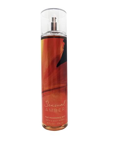 Bath Body Works Sensual Amber Fine Fragrance Mist 8.0 oz - Luxurious Scent for All-Day Refreshment - Buy Online on SooperMarket.com