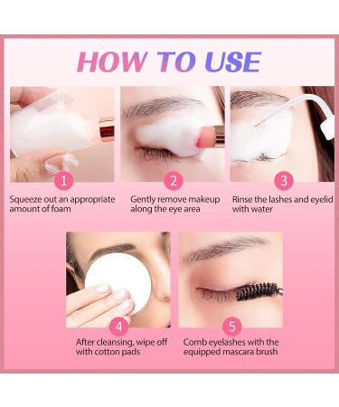 MIELIKKI Lash Cleaning Kit - 100ML Eyelash Extension Shampoo Oil-Free Cleanser with Lash Fan & Brush for Professional & Self Use - International Shipping Available - Buy Online on SooperMarket.com