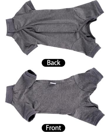 HEYWEAN Cat Recovery Suit After Surgery E-Collar Alternative Pet Medical Surgical Shirt Breathable Home Long Sleeve Cat Clothing L (Pack of 1) Grey - Buy Online on SooperMarket.com
