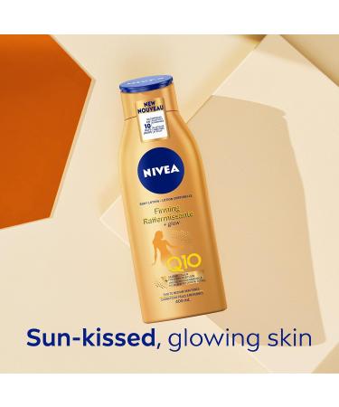 NIVEA Q10 Firming + Glow Body Lotion | Firmer-Feeling Skin | Gradual Tanning Lotion without sun exposure |Firming Body Lotion | Daily Moisturizer | For all skin types | 400mL Glow Lotion - Buy Online on SooperMarket.com