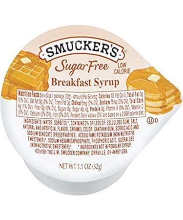 Smucker's Sugar Free Breakfast Syrup Portion Control, 1.10 Ounce (Pack of 100)