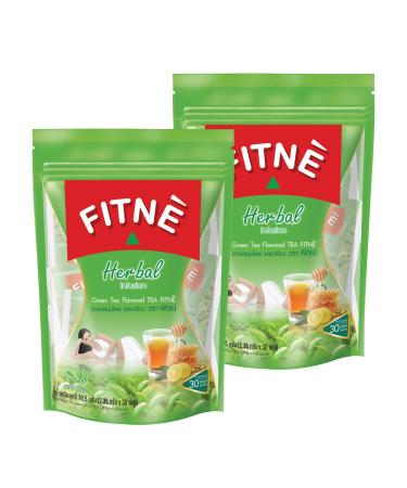 FITNE Green Tea Herbal Honey Lemon With Garcinia Senna Infusion Gentle Detox Cleanse High Antioxidant No Calories Stevia Sweetener 60 Tea Bags 30 Count (Pack of 2)