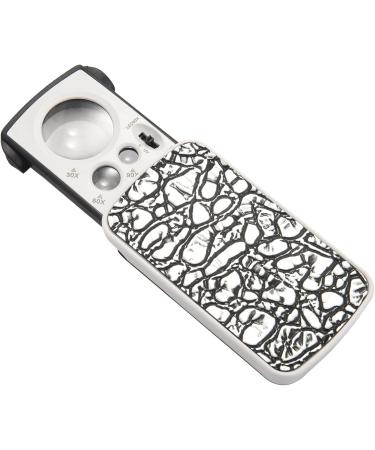 AIDIRui Portable Mini Multifunction 30X 60X 90X Pocket Magnifier with LED UV Light Eyes Glass Magnifying Loupe Lens for Jewelry Diamonds Coins Stamps - Buy Online on SooperMarket.com