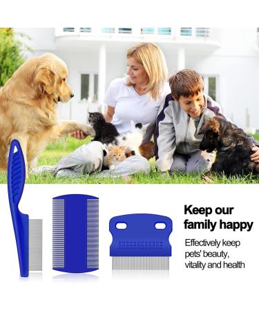 3 Pcs Pet Flea Combs Fine Teeth Pet Comb Grooming Set for Cat Dog Flea Lice Float Hair and Tear Stain Remover Combs Fine Tooth Grooming Tool - Buy Online on SooperMarket.com