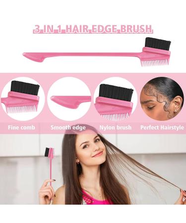 8 Pieces Hair Styling Comb Set for Women - Teasing, Rat Tail, Edge & Back Brushing, Slicking Hair - Edge Control Brush Included - Buy Online on SooperMarket.com