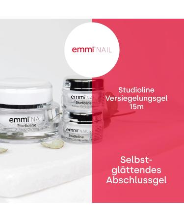 Emmi Nail Studioline Sealing Gel 15ml - High Gloss Top Coat Gel UV Self-Smoothing & Scratch-Resistant Vegan | Perfect for Geln gel - Buy Online on SooperMarket.com
