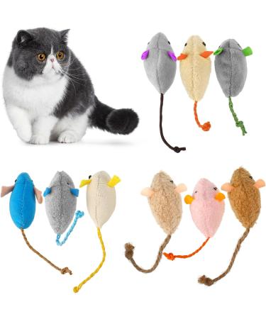 Dacitiery 9Pcs Catnip Mice Toys - Interactive Play & Teeth Cleaning for Cats & Kittens - Buy Online on SooperMarket.com
