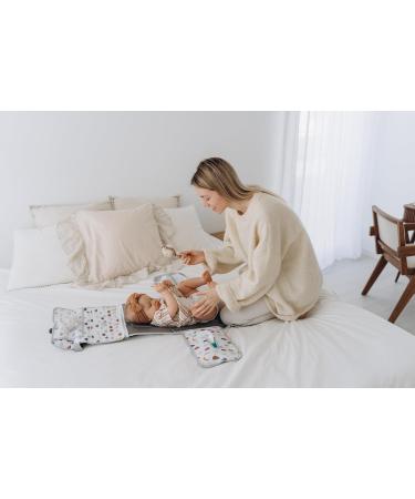 Compact XL Changing Pad Wrap with 6 Compartments - Removable Diaper Bag & Soft Pillows for Baby's Comfort | International Shipping - Buy Online on SooperMarket.com